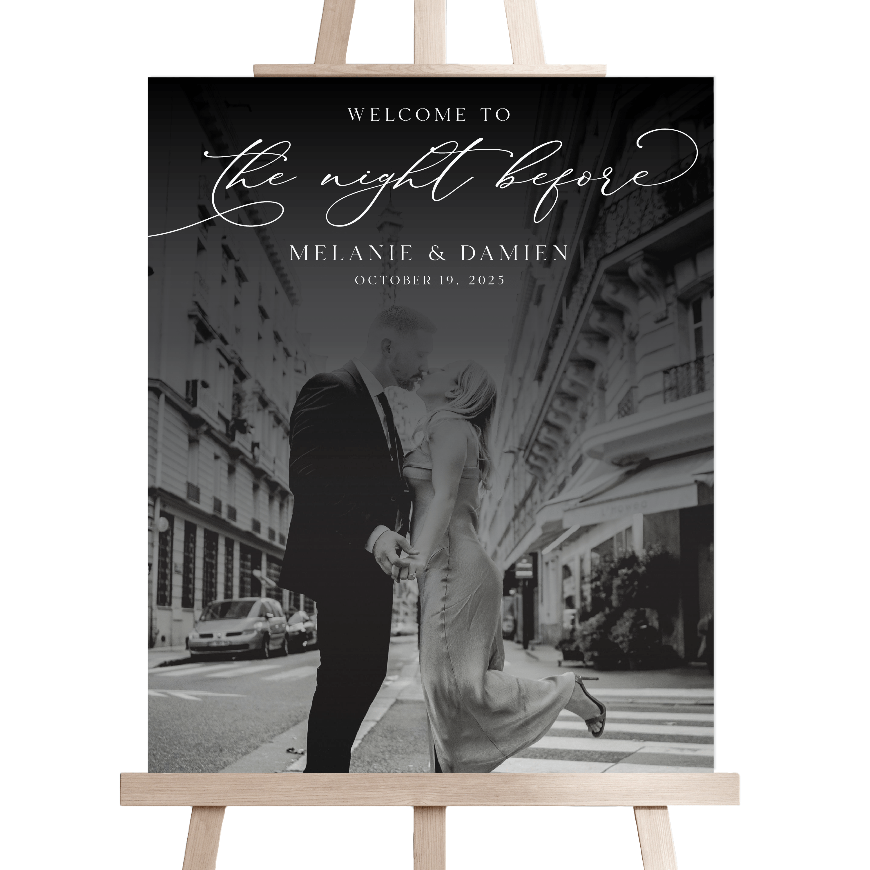 The Night Before Photo Welcome Sign - Welcome Sign