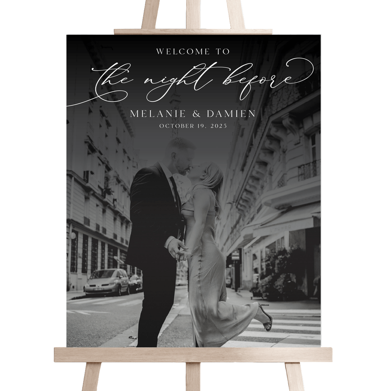 The Night Before Photo Welcome Sign - Welcome Sign