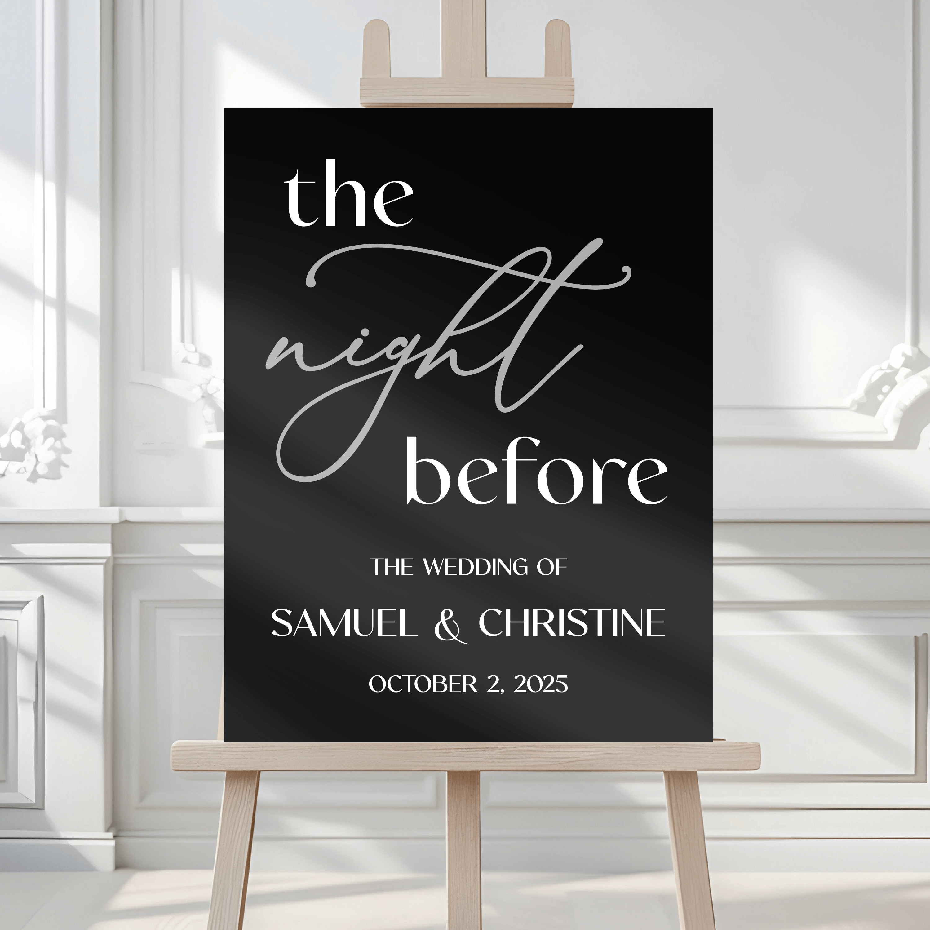The Night Before Personalized Rehearsal Sign - Welcome Sign