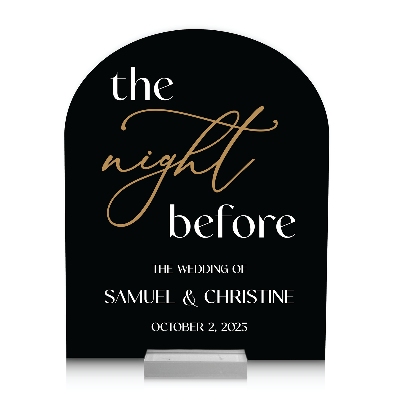 The Night Before Personalized Rehearsal Sign - Welcome Sign