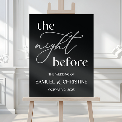 The Night Before Personalized Rehearsal Sign