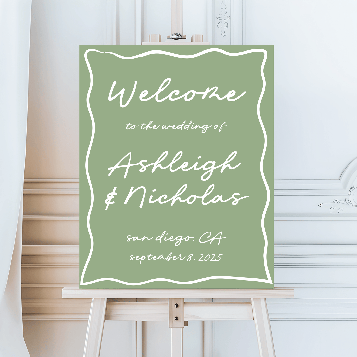 Handwritten Script Wedding Welcome Sign