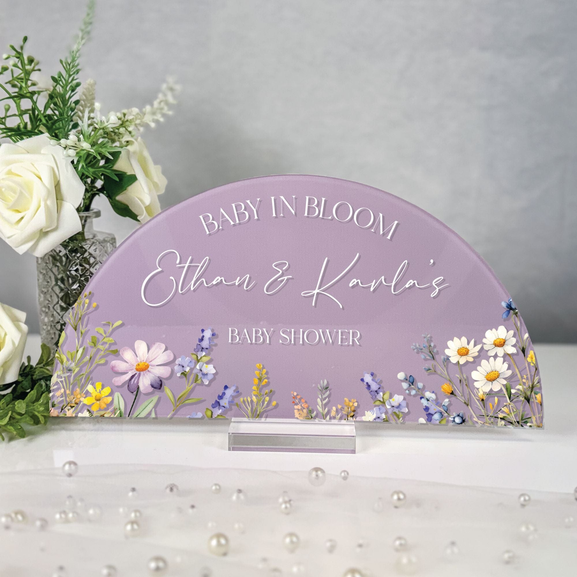 Personalized Baby Shower Welcome Sign Color 3 - Rubi and Lib