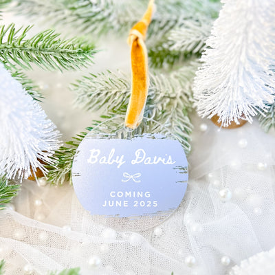 Baby Coming Pregnancy Announcement Ornament