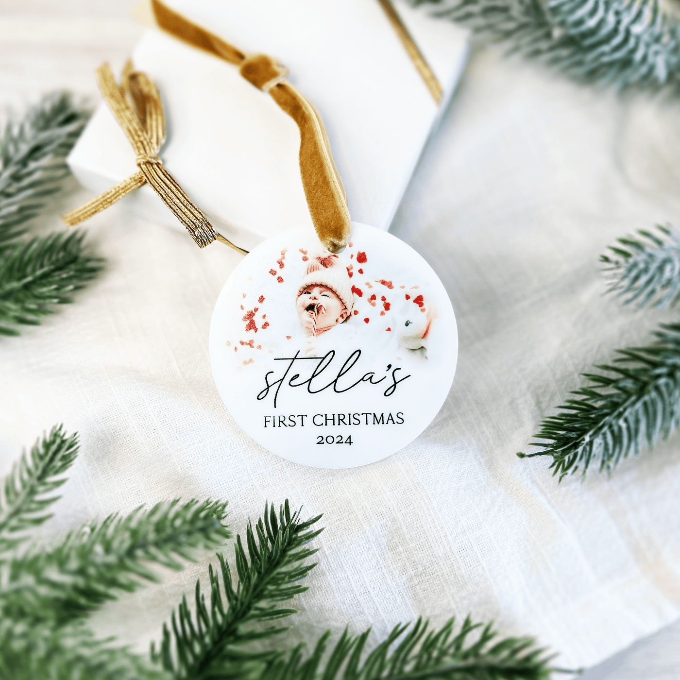 Baby's First Christmas Photo Ornament