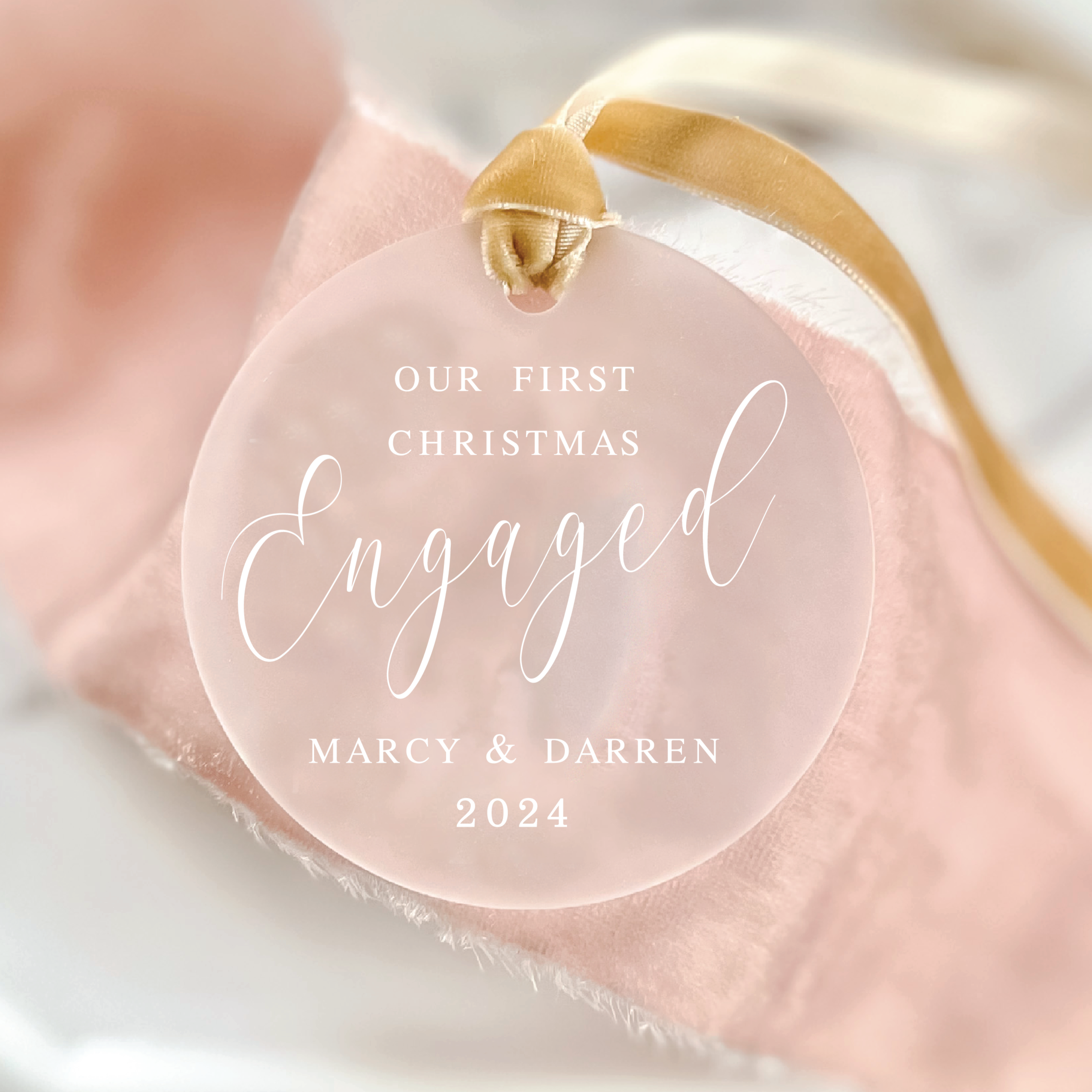 Our First Christmas Engaged Ornament - Ornament - Acrylic