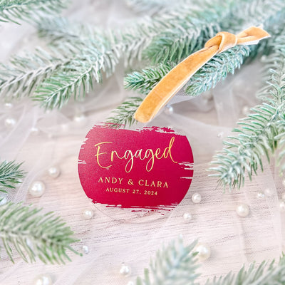 Engaged Christmas Ornament