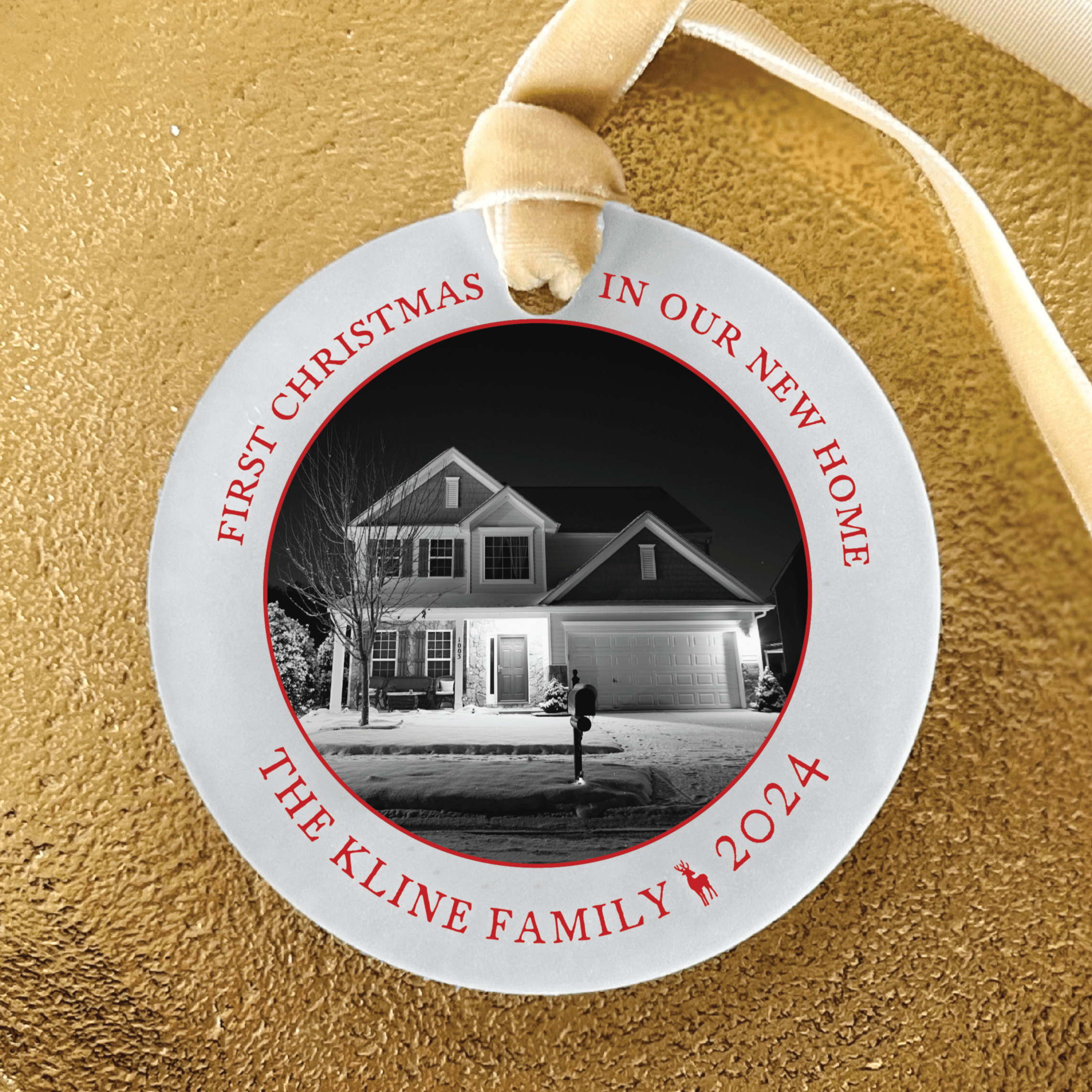 First Christmas in our New Home Photo Ornament - Ornament - Acrylic