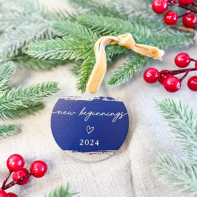 New Beginnings Brushed Christmas Ornament