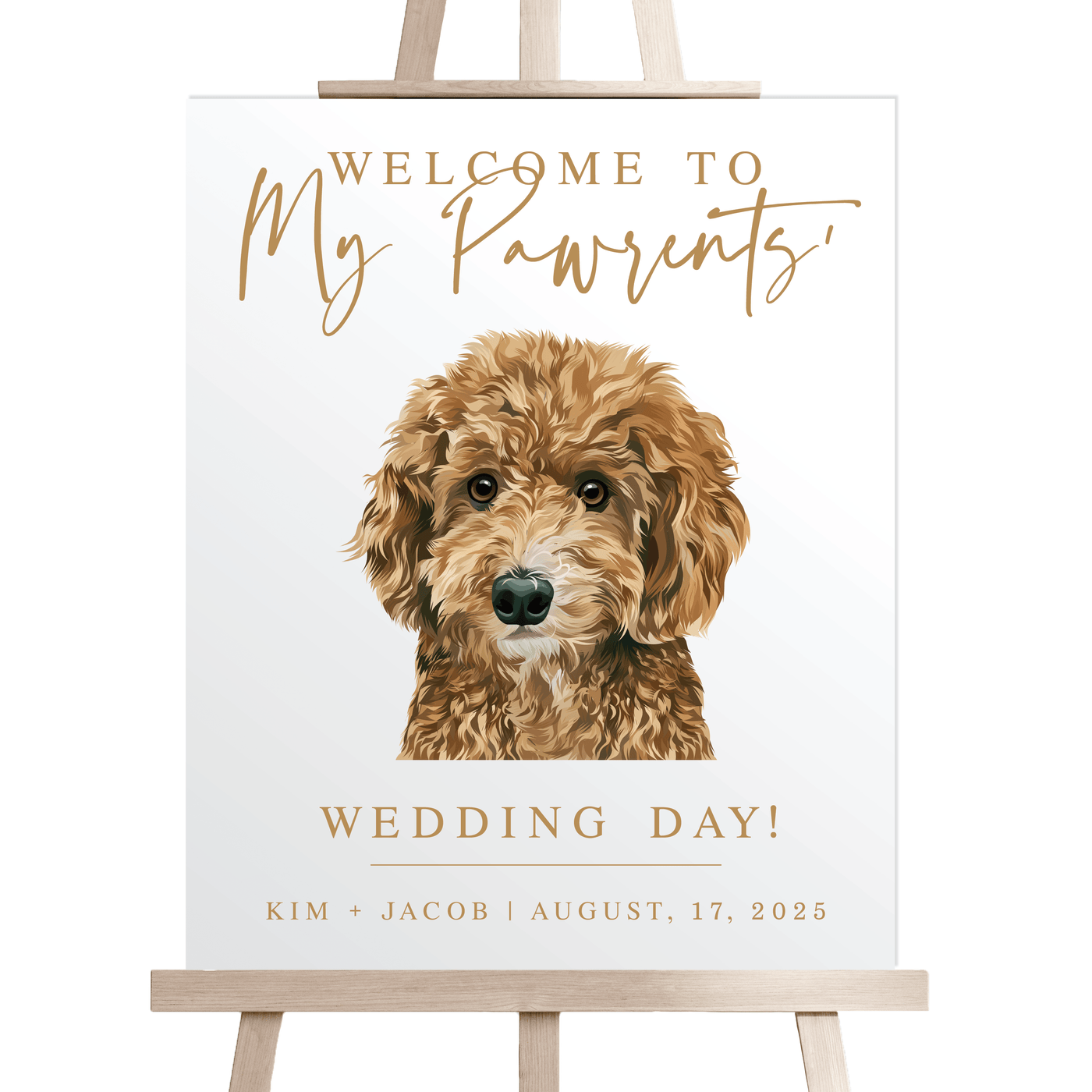 Pet Parents Ceremony Sign - Portrait - Welcome Sign