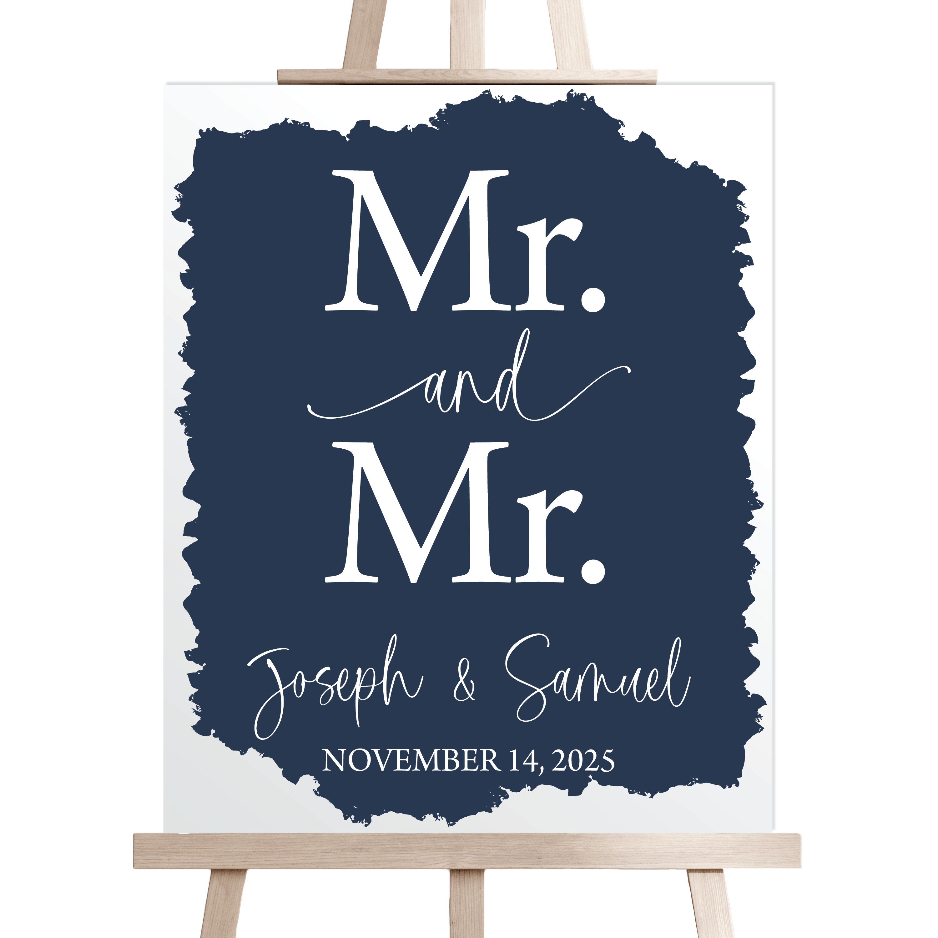 Brush Effect LGBTQ Wedding Welcome Sign - Welcome Sign