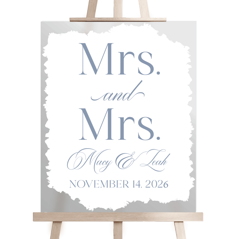 Brush Effect LGBTQ Wedding Welcome Sign - Welcome Sign