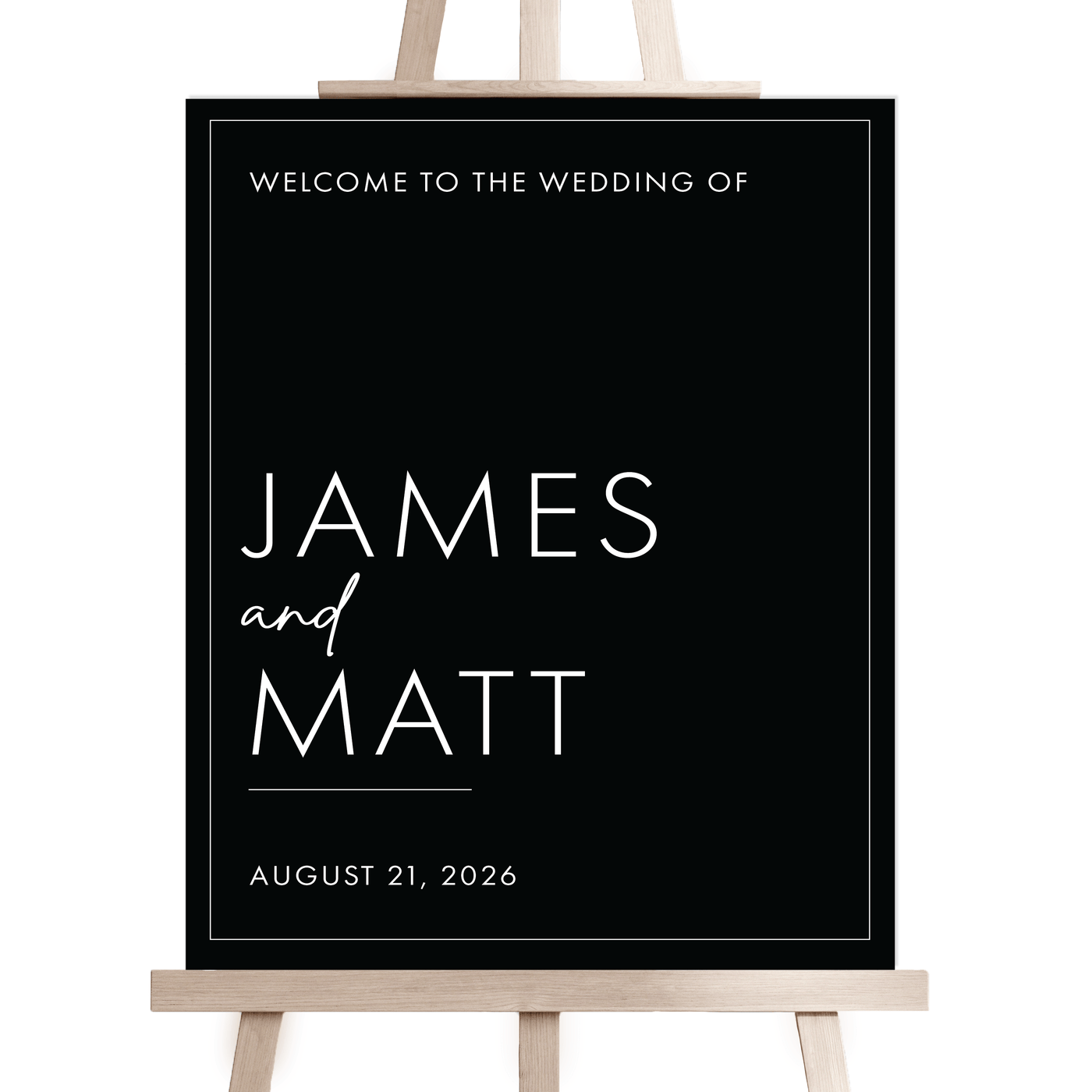 Modern Block LGBTQ Wedding Welcome Sign - Welcome Sign
