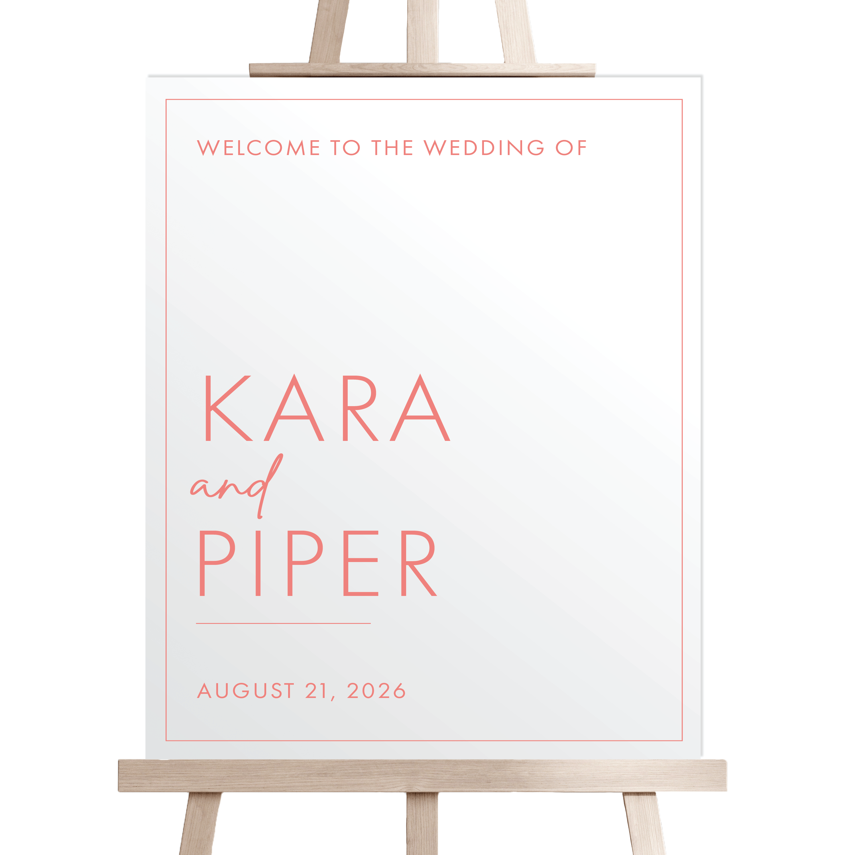 Modern Block LGBTQ Wedding Welcome Sign - Welcome Sign