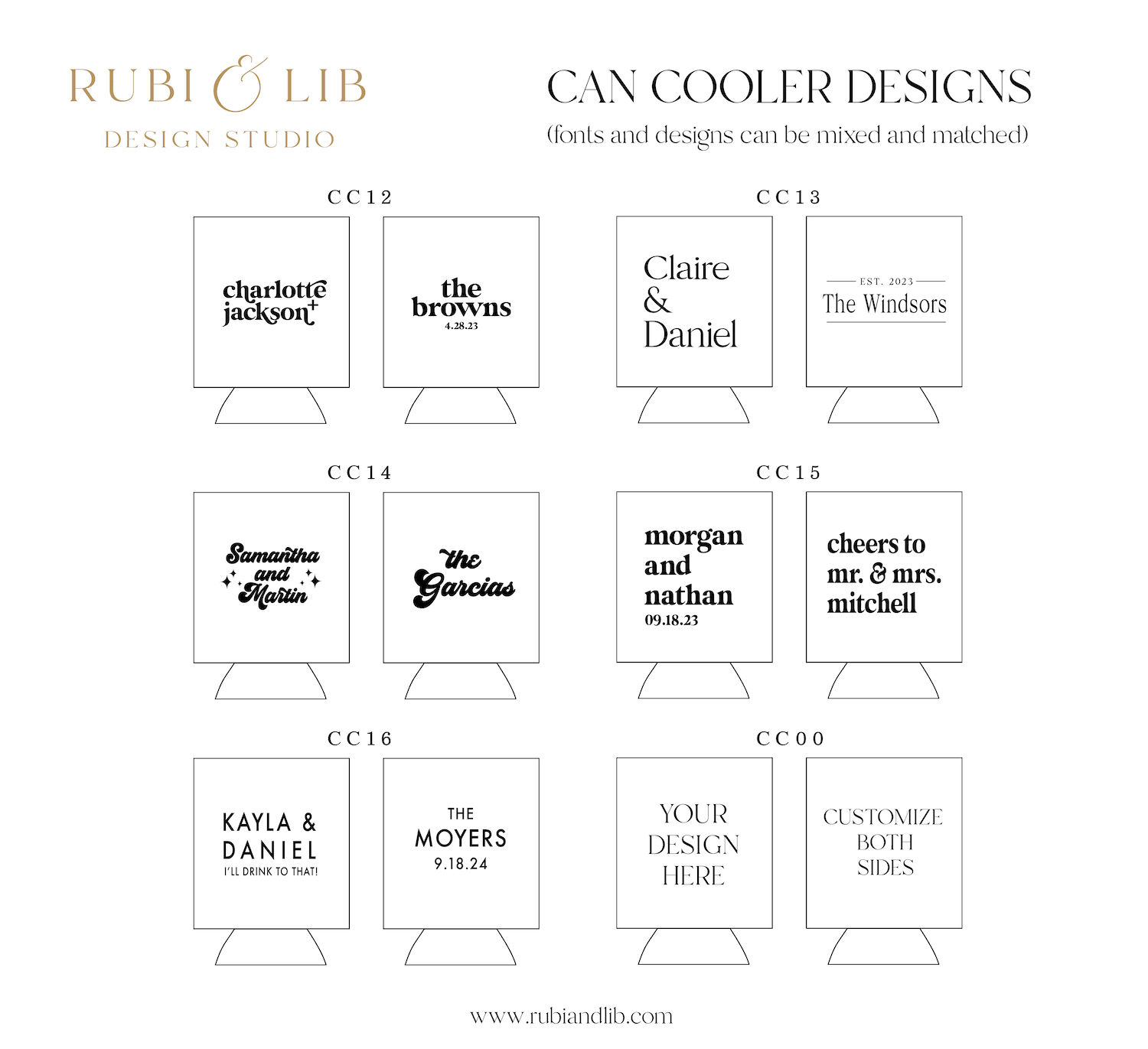 Retro Wedding Can Cooler - Can Cooler