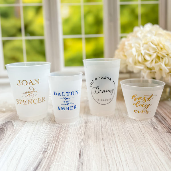 Personalized Soft Plastic Cups, 16 Oz, Monogrammed, Custom, Party