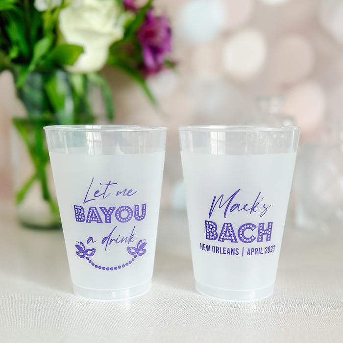 Personalized Bachelorette Frosted Plastic Cups