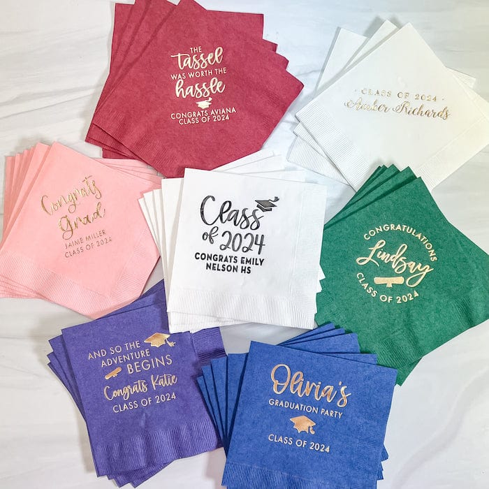 Graduation Party Napkins - Napkins - Foil Stamped