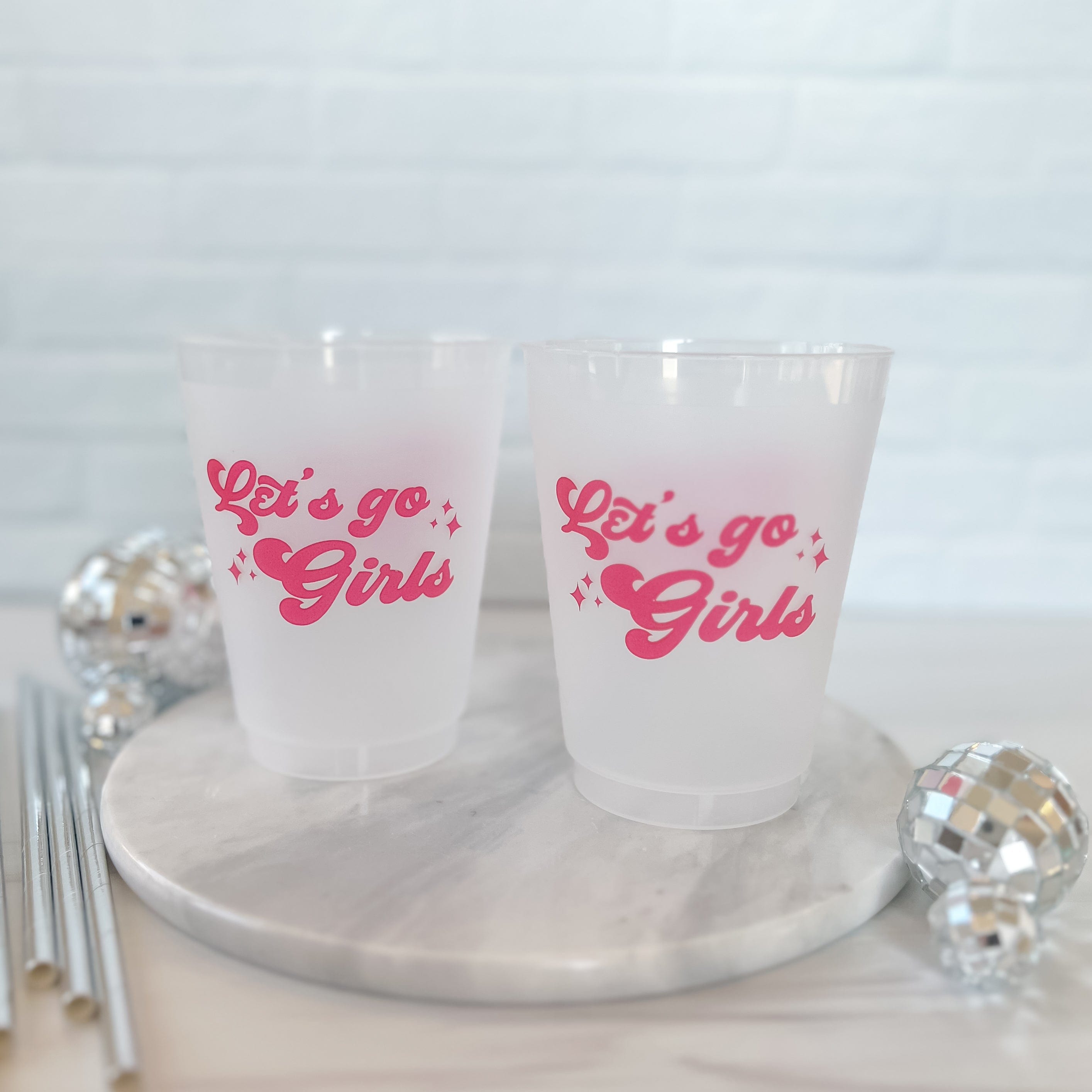 Let's Go Girls Plastic Cups - Quick Ship