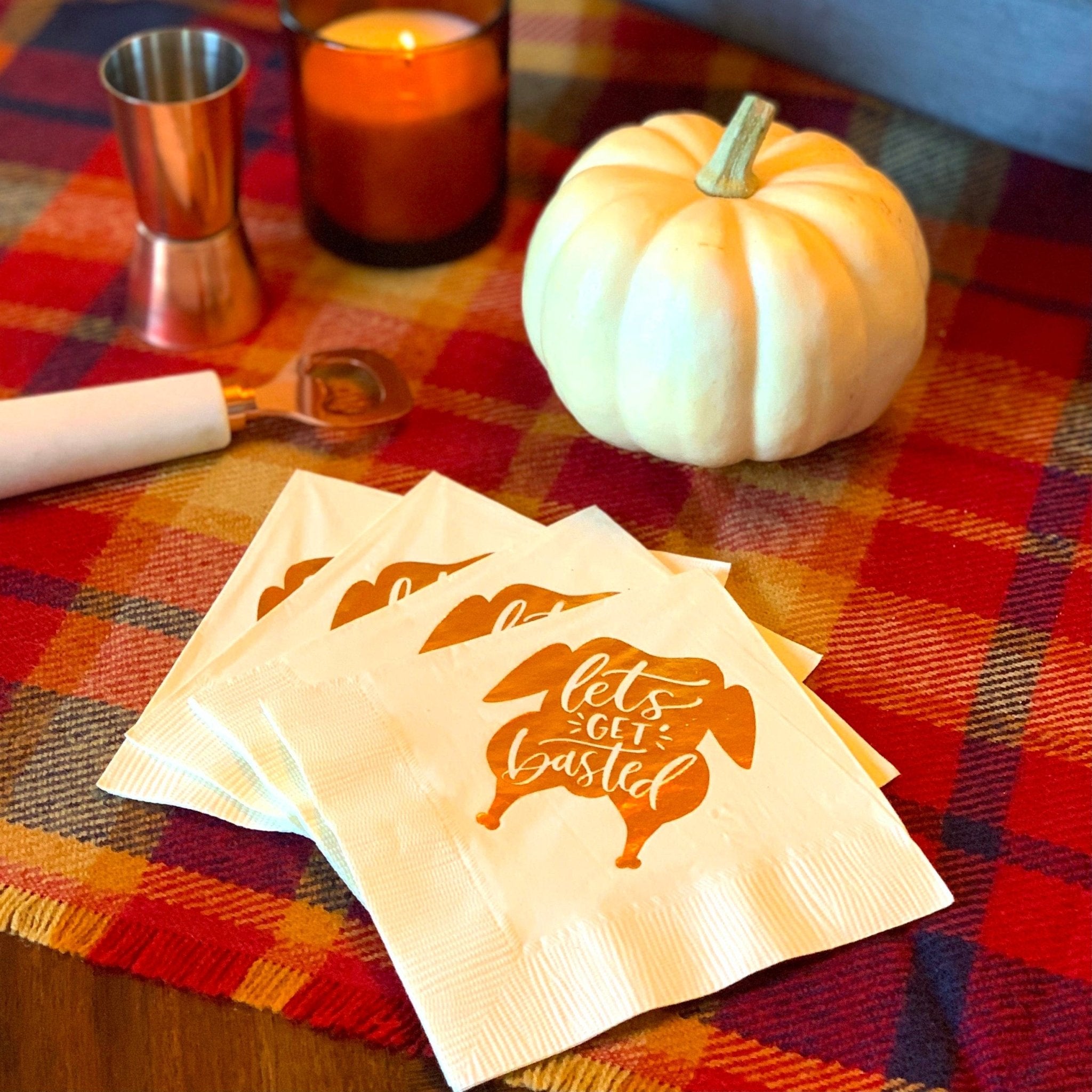 Let's Get Basted Cups and Napkins - Quick Ship
