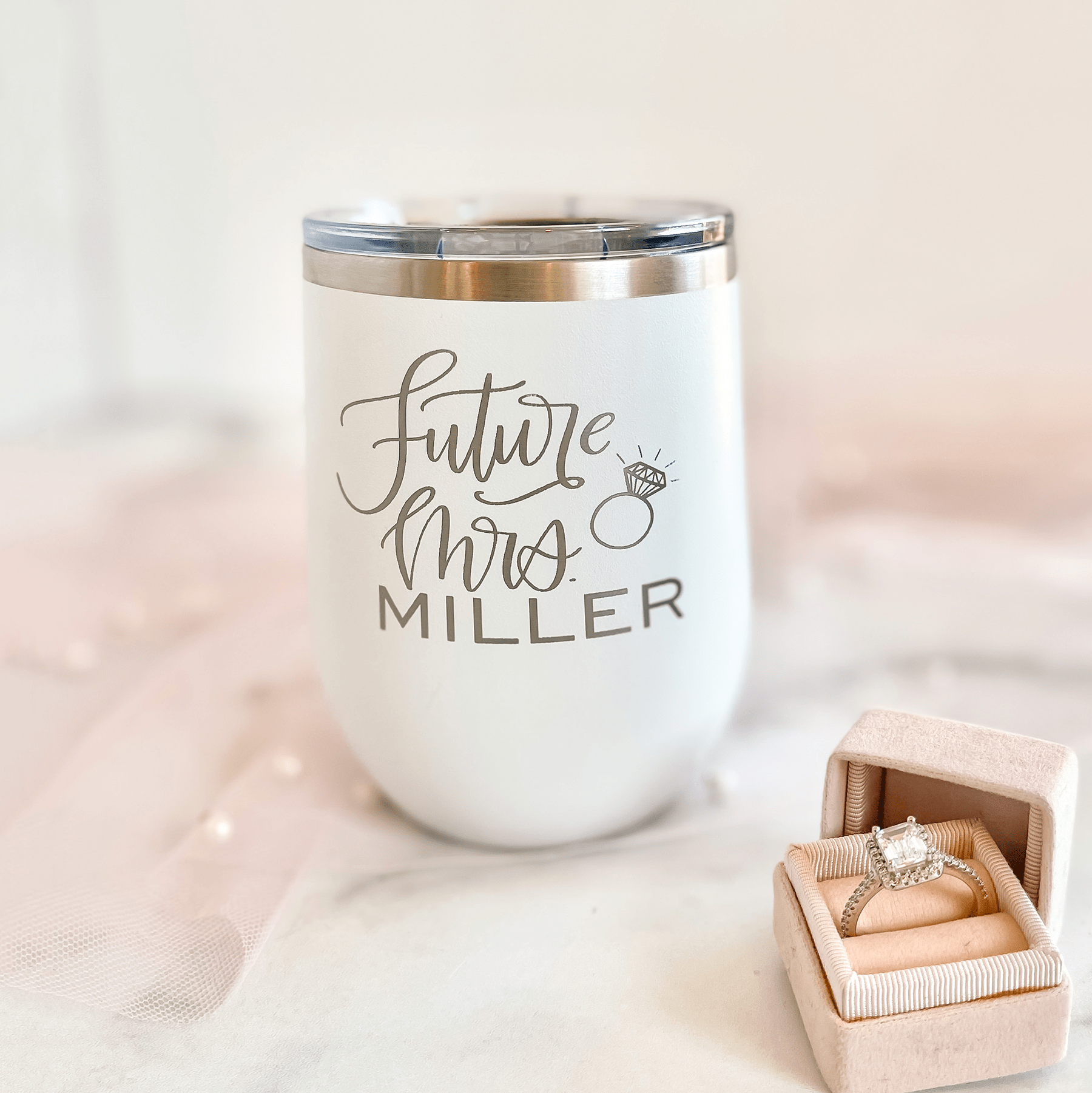 Future Mrs Customized Tumbler - Laser Engraved Travel Cup