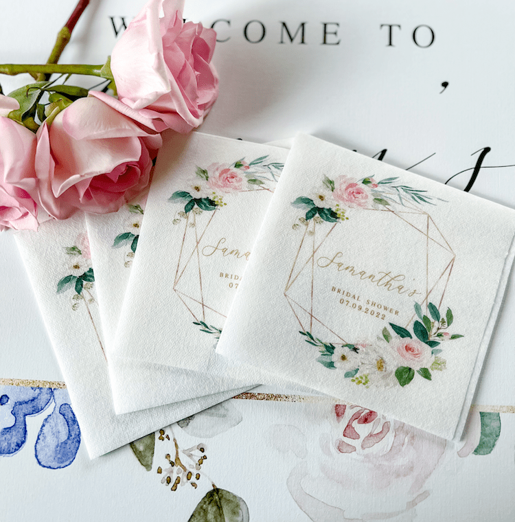 Bridal Shower Full Color Napkins - Napkins - Full Color