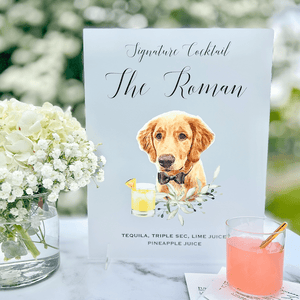 Wedding Bar Menu Print