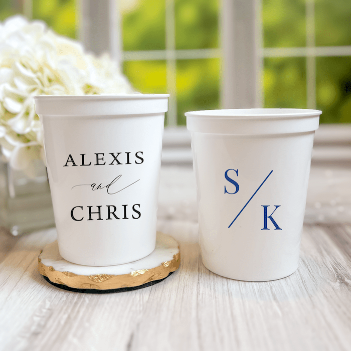 Personalized Wedding Stadium Cups - Cup - Stadium