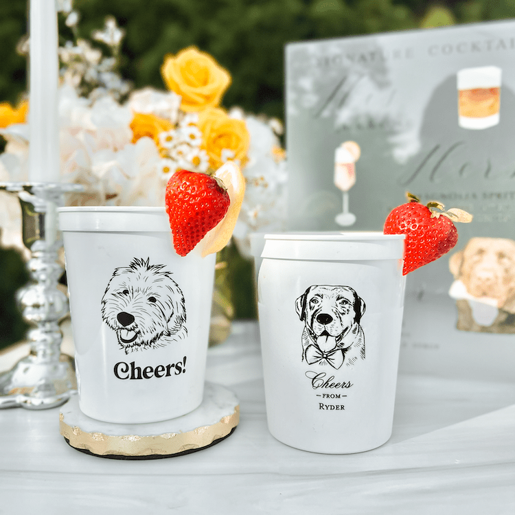 Illustrated Pet Stadium Plastic Cups - Cup - Stadium - Dog