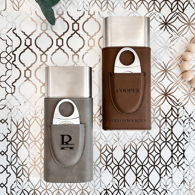 Groomsmen Engraved Cigar Case - Laser Engraved - Can Cooler