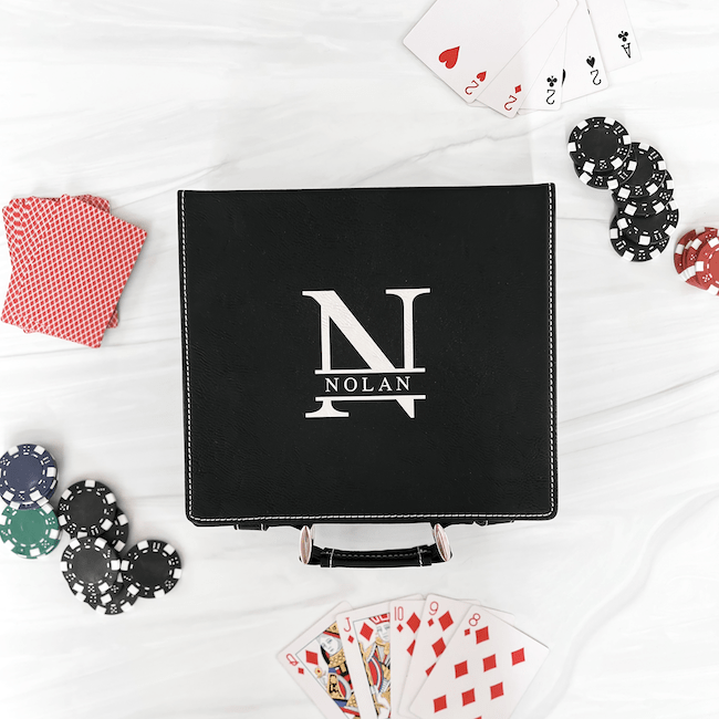 Custom Engraved Poker Set - Poker Set