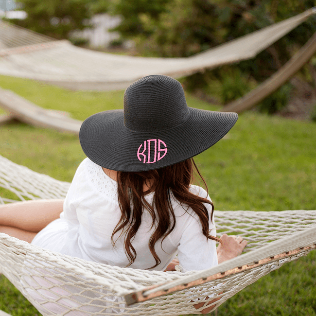 Personalized Beach Hat Floppy Hat Rubi and Lib Design Studio