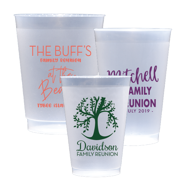Family Reunion Frosted Plastic Cups