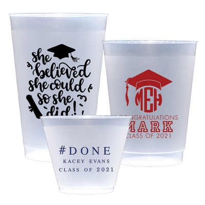 Graduation Frosted Party Cups