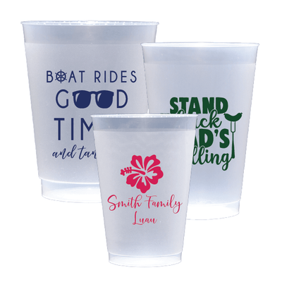 Summer Frosted Plastic Cups