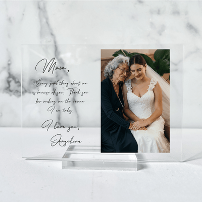 Personalized Printed Wedding Photo Print for Mom