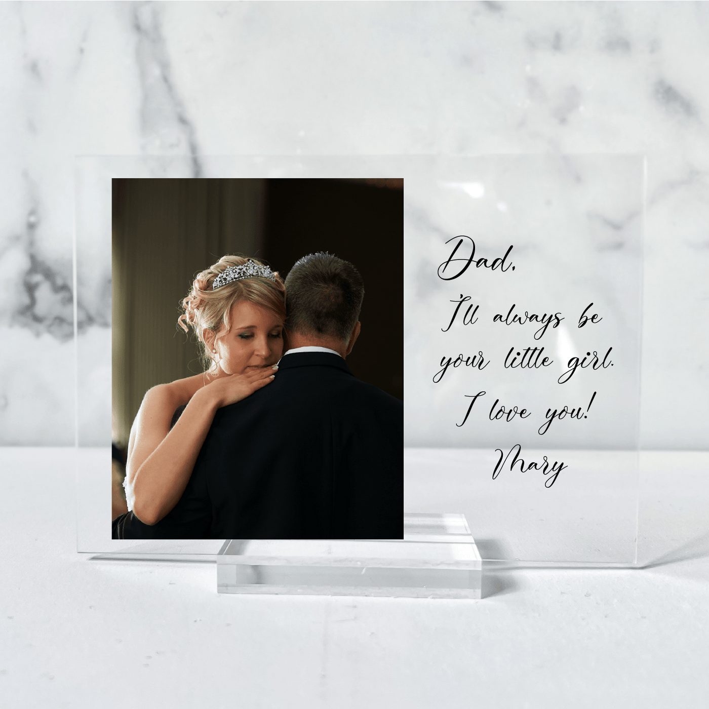 Personalized Printed Wedding Photo Print for Dad