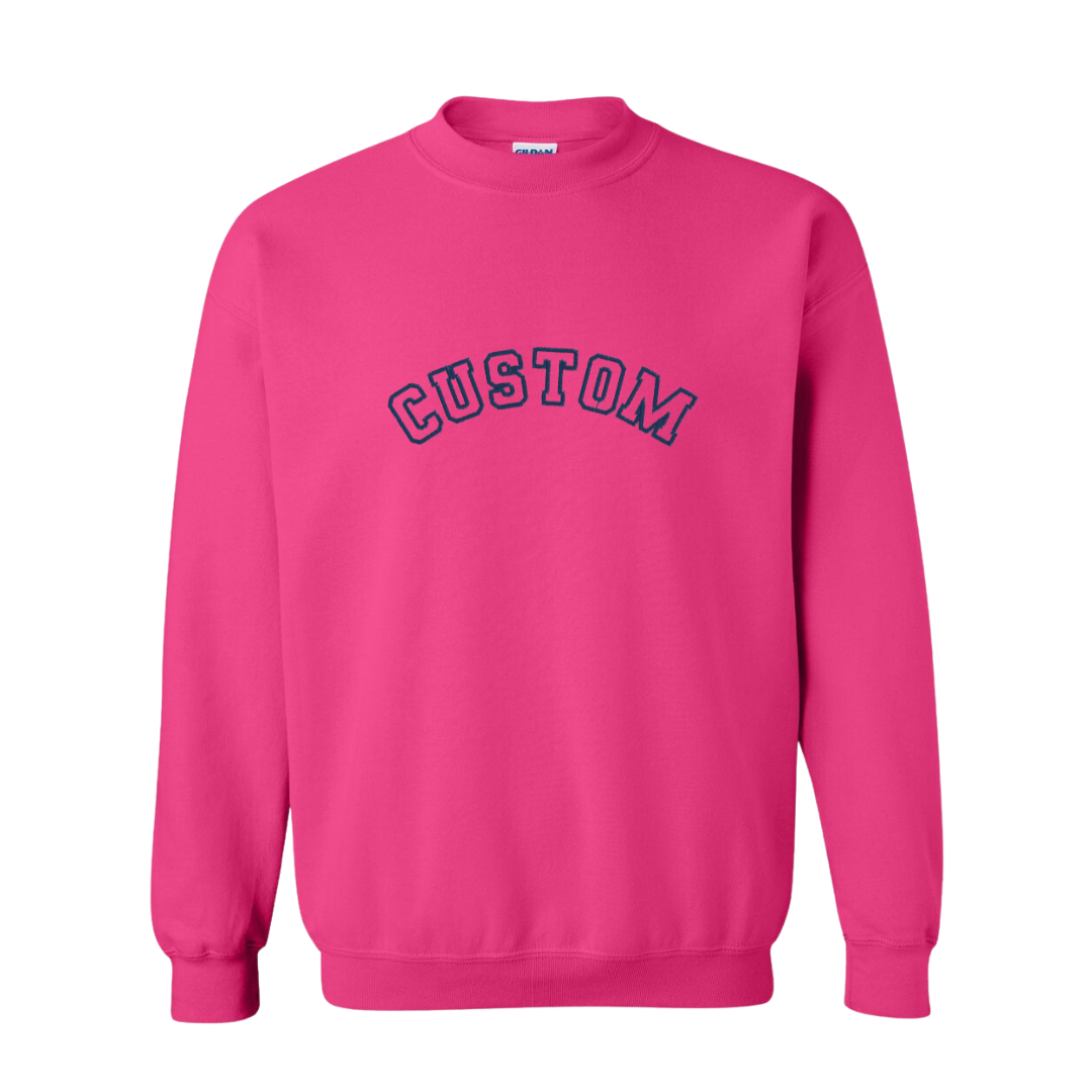 Custom Varsity Embroidered Sweatshirt - Barn Street Designs