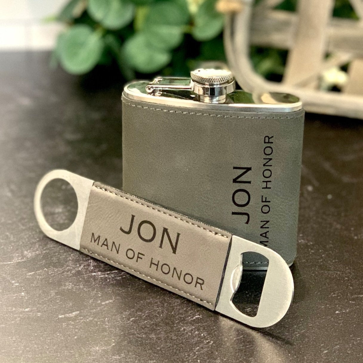 Man of Honor Flask and Bottle Opener