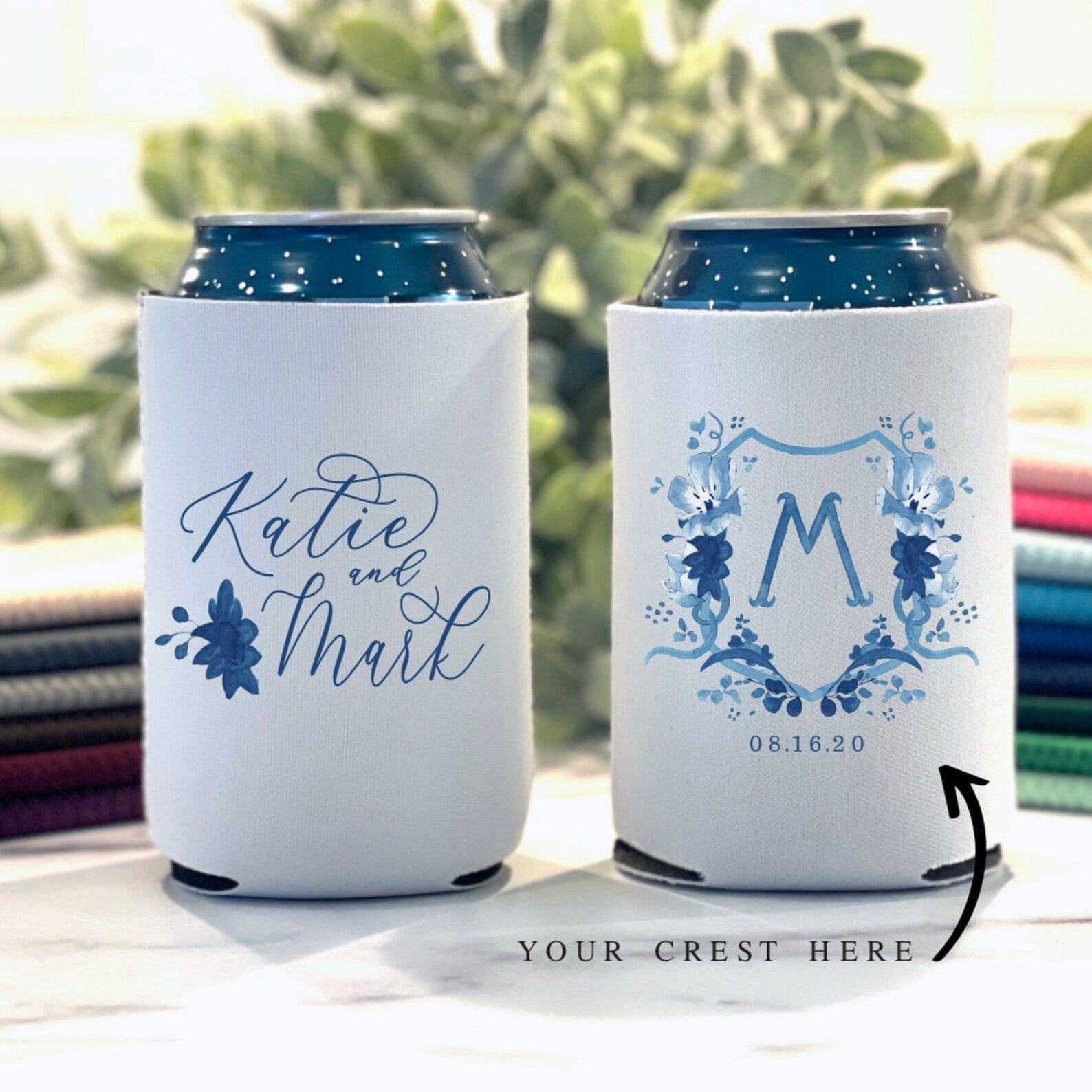 Wedding Crest Can Cooler - Can Cooler - Full Color DIY