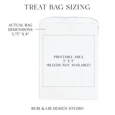 Custom Foil Wedding Treat Bags