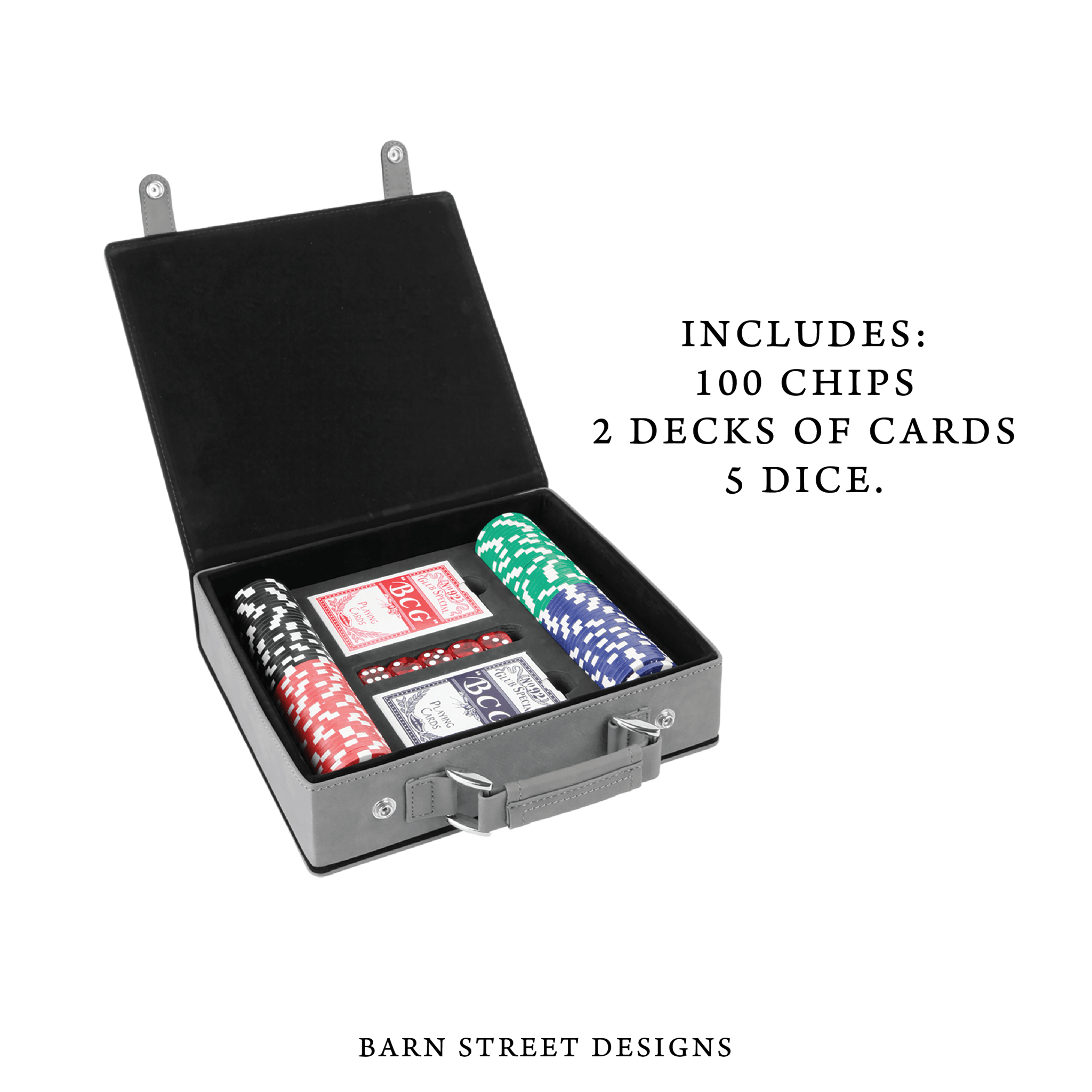 Custom Engraved Poker Set