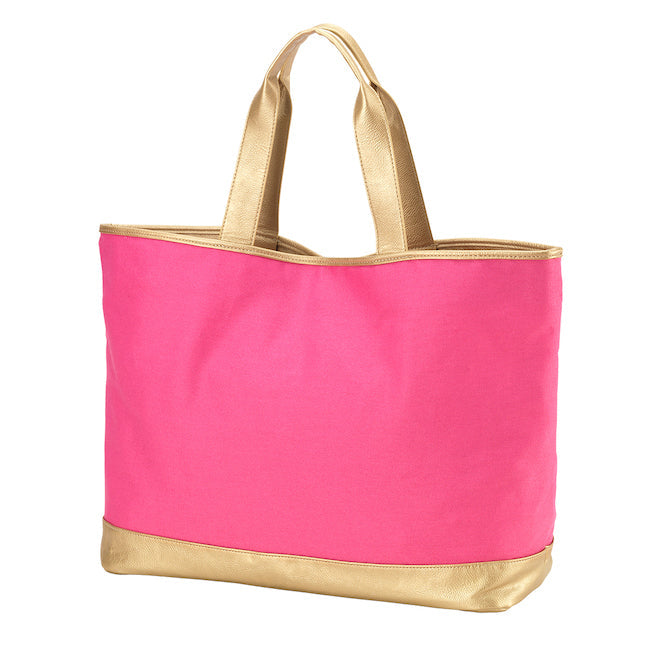 Gold Trimmed Embroidered Tote Bag