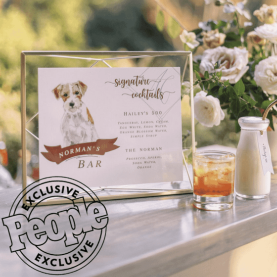 As Featured in People Magazine - Dog Wedding Bar Menu Print - Bar Menu