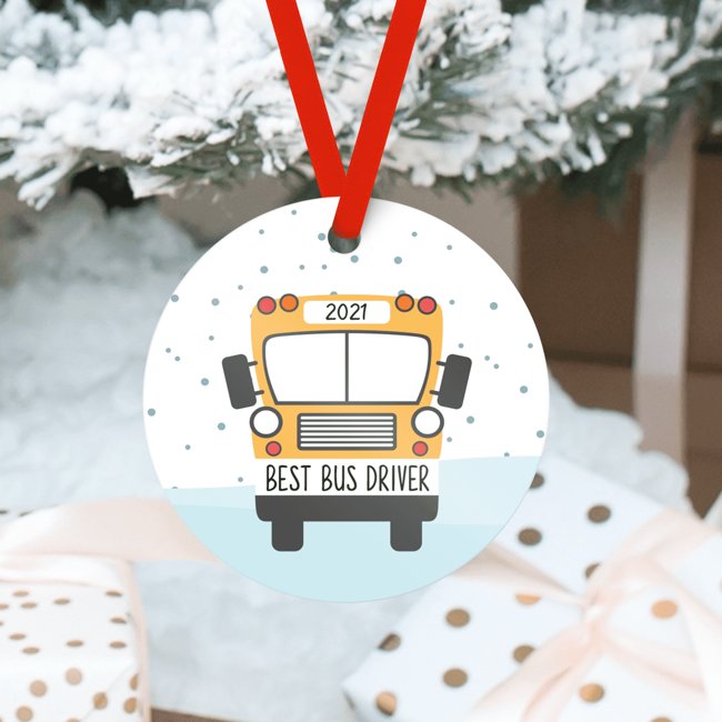 Best Bus Driver Personalized Christmas Ornament