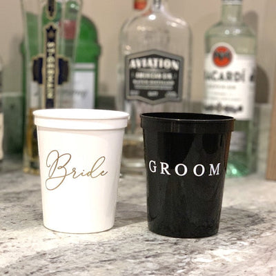 Bride and Groom Stadium Cups
