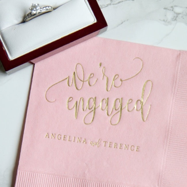 Engagement Party Personalized Napkins