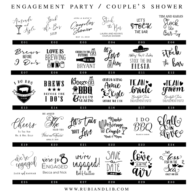 Engagement Party Personalized Napkins