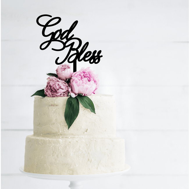 Auteby 4th Of July Cake Topper - "God Bless America" Happy Birthday Independence Day Party Decor