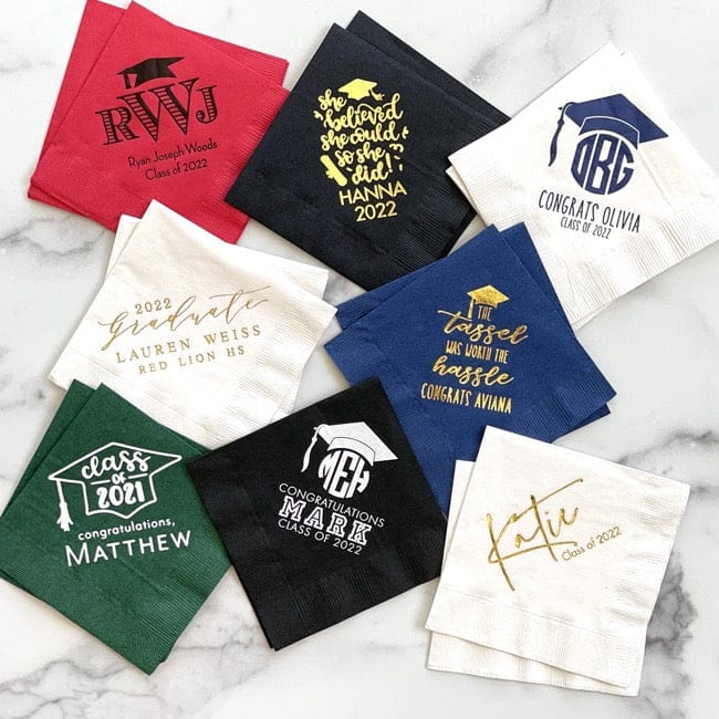 Graduation Party Napkins - Napkins - Foil Stamped